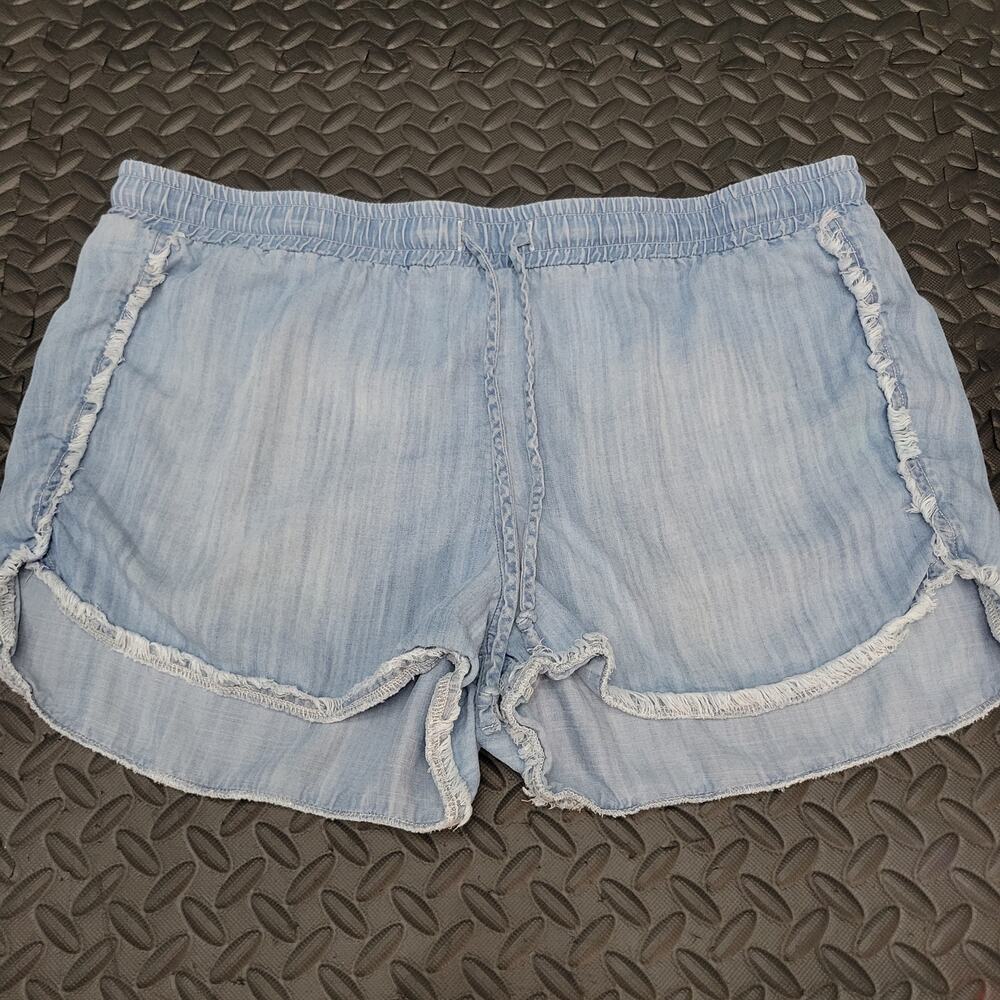 Anthropologie Cloth & Stone Chambray Shorts Large Capsule Wardrobe